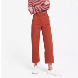 Everlane Wide Leg Crop - Faded Red
